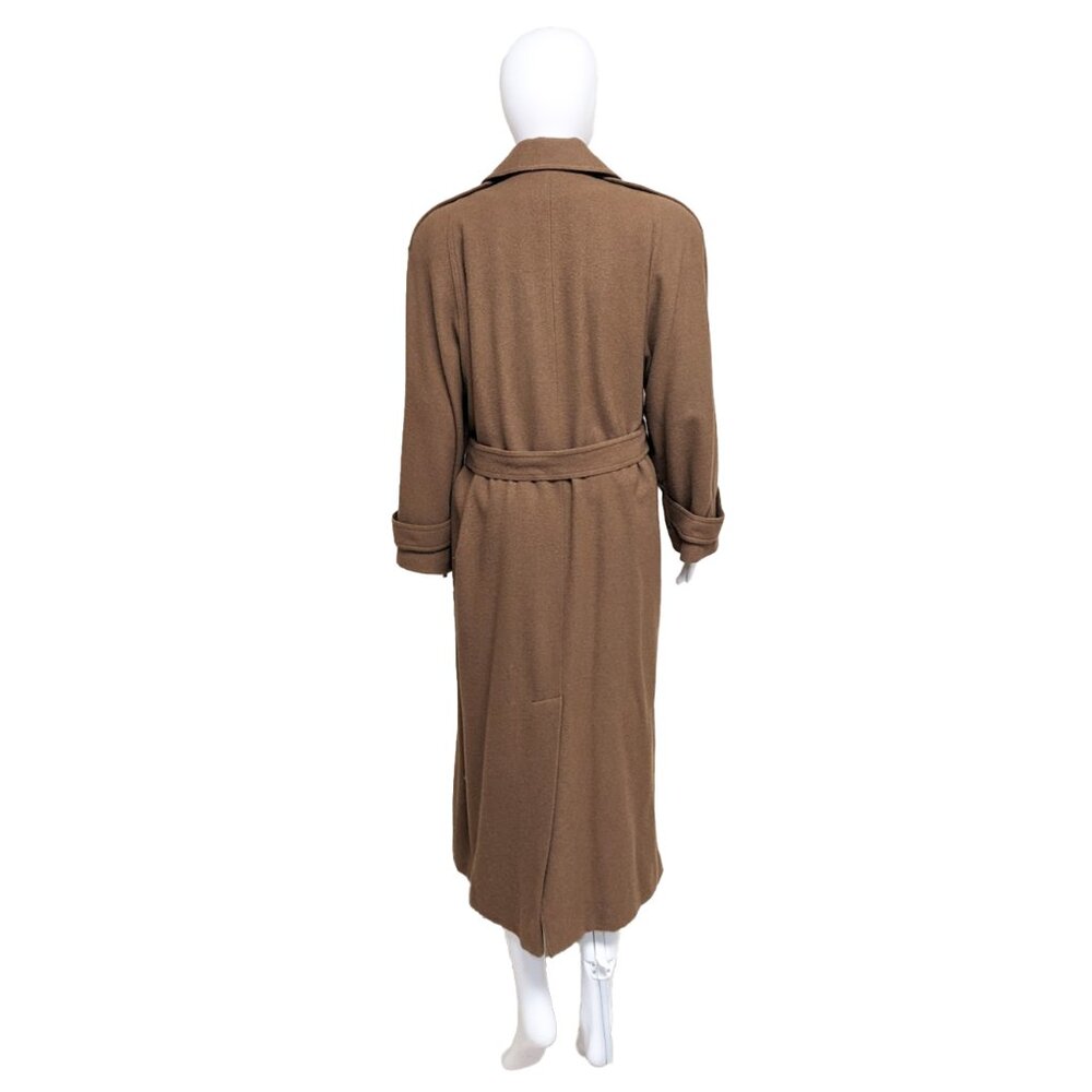 Vint. FLEURETTE for Neiman Marcus 100% Camel Hair Maxi Trench Coat - Picture 4 of 10